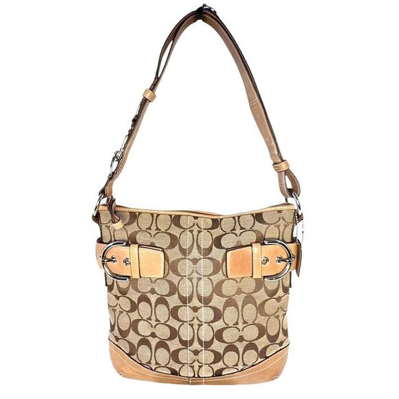 Coach Handbags - Coach Signature Jacquard Canvas Soho Handbag #3574